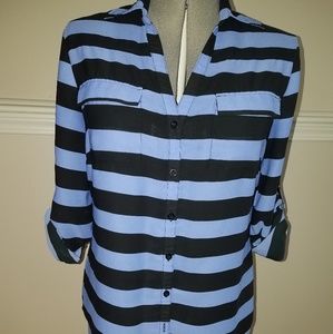 New York & Company striped blouse